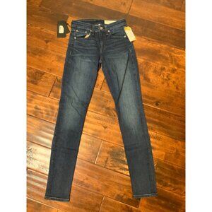 Rag & Bone Dark Wash Cate Mid-Rise Skinny Blue Denim Jeans, Size 24, NWT!